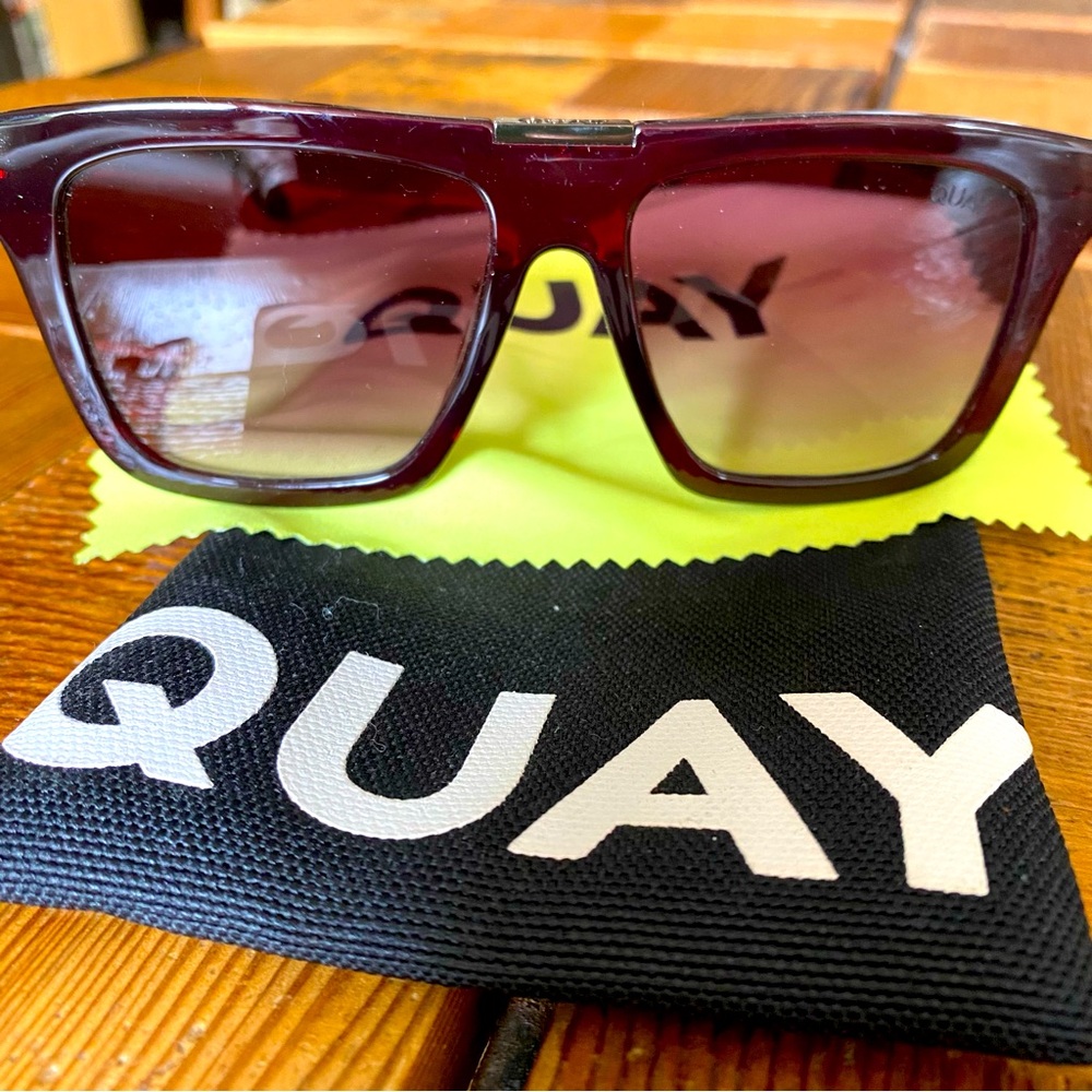 Quay Australia large burgundy sunglasses